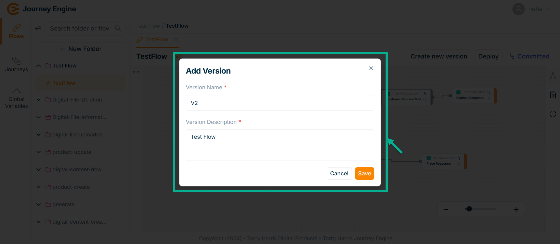 Create New Version