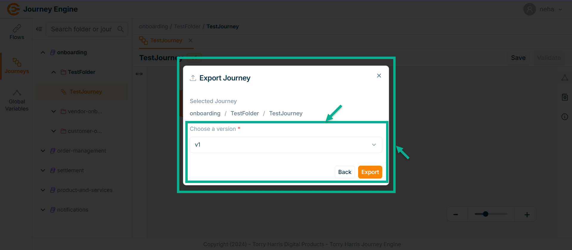 Export Journey