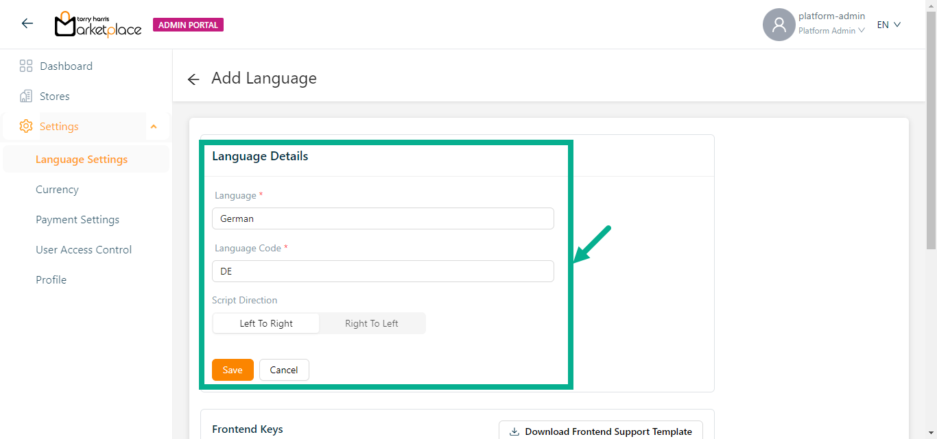Add Languages