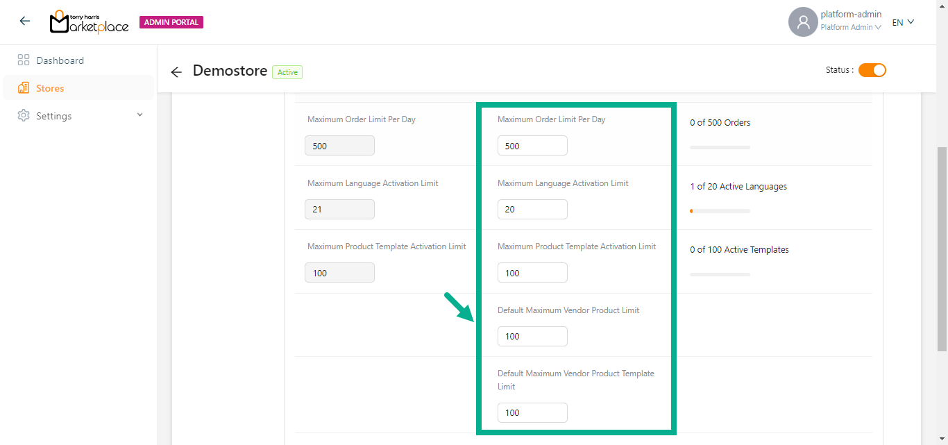Store Setting2.1