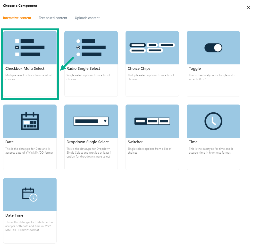 Check box multiselect