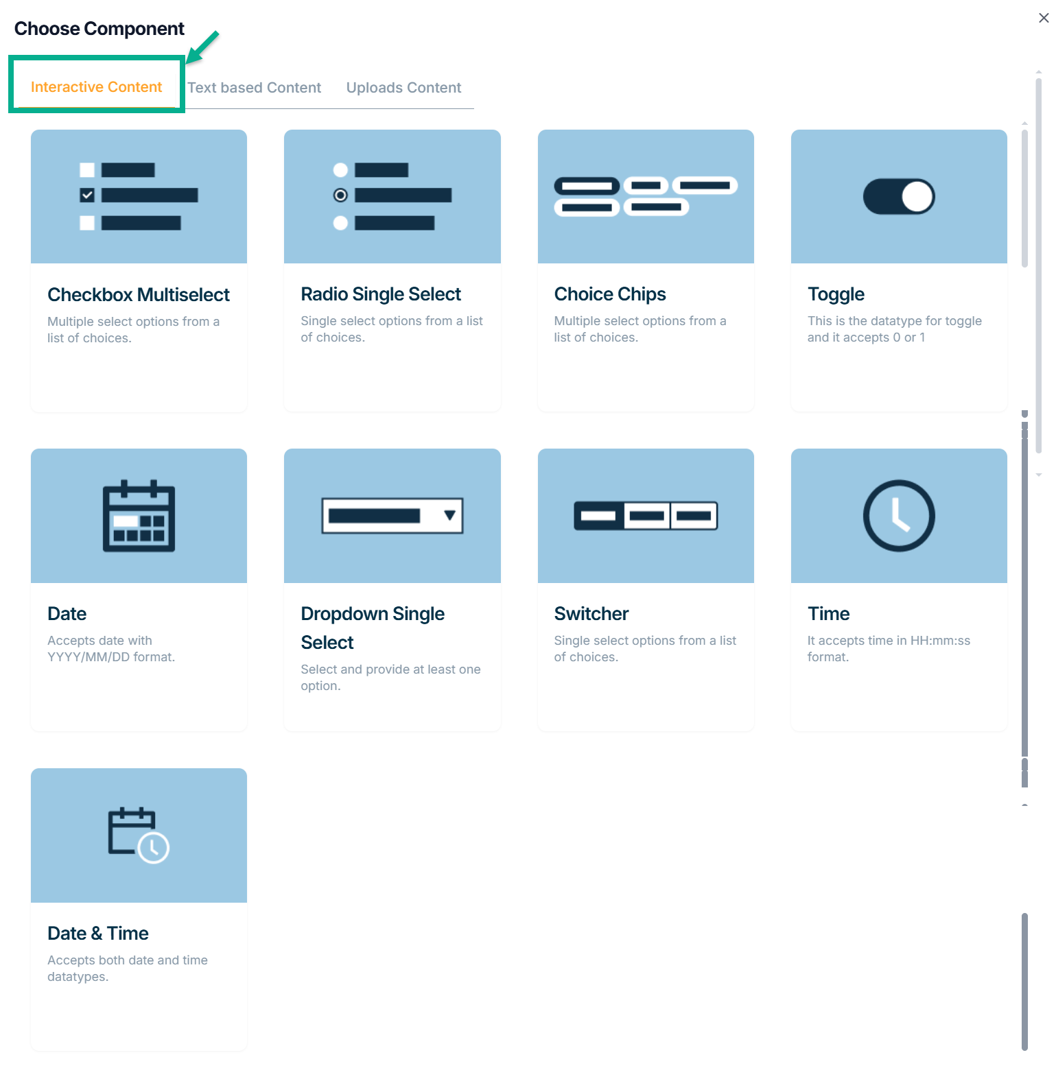 Add Interactive Content