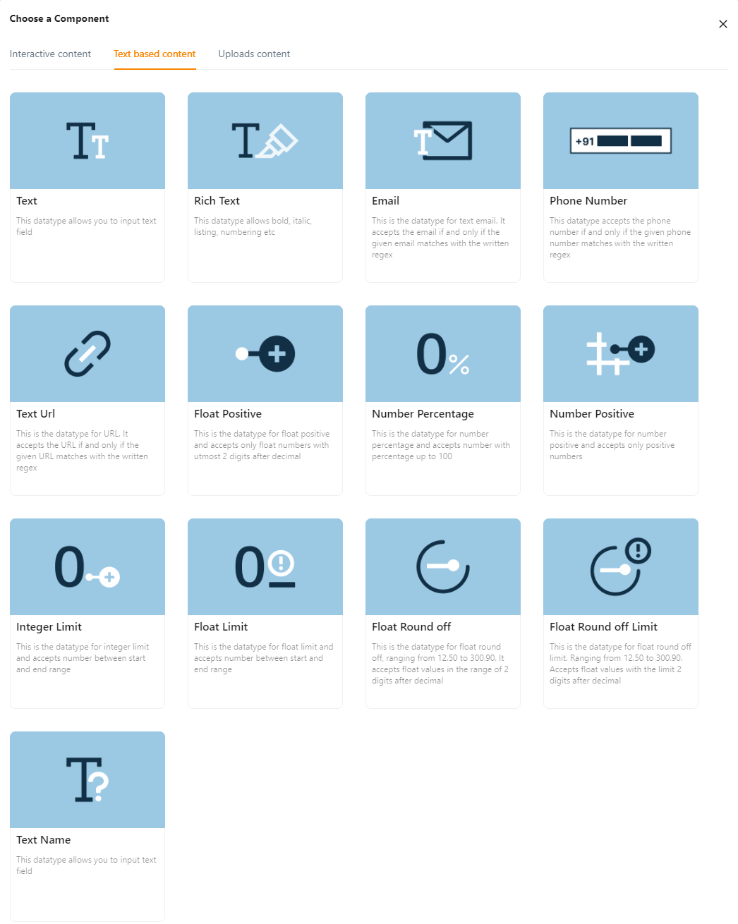 Text based Content